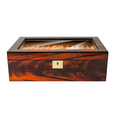 50CT Glass Top Cigar Humidor
