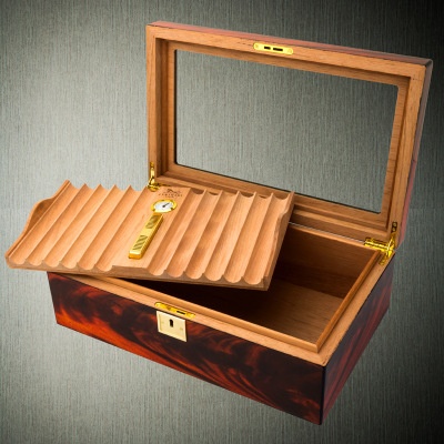 50CT Glass Top Cigar Humidor